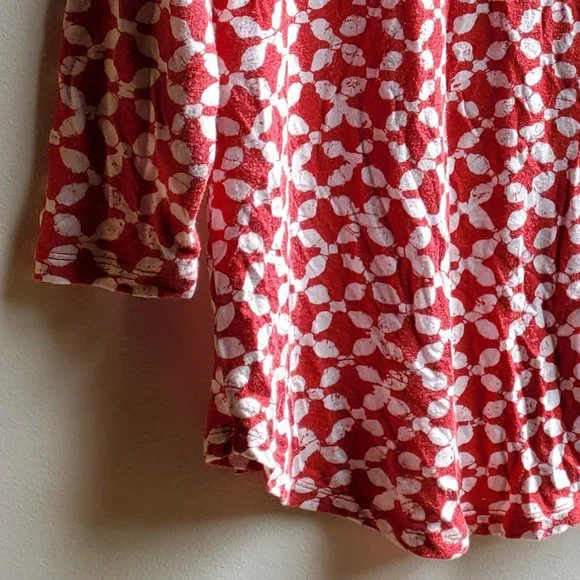 MICHAEL Michael Kors Red & White Geometric Print Jersey Size Small - Picture 14 of 16